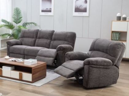 Corby Fabric Suite 3+1+1 - Charcoal