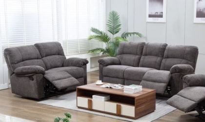 Corby Fabric Suite 3+2 - Charcoal