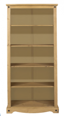 Corona Tall Bookcase(3 adjustable shelves)