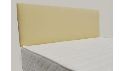 Leatherette Double 4ft 6in Headboard TALL - Cream
