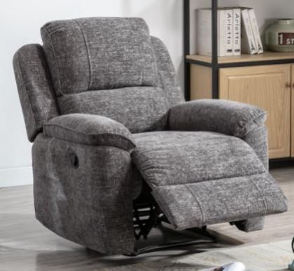 Dante Fabric Recliner 1 Seater - Slate