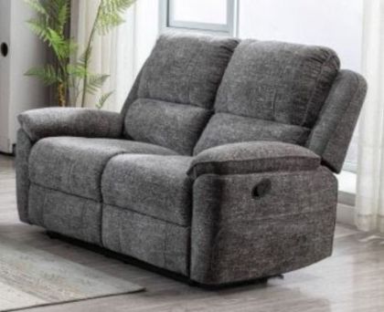 Dante Fabric Recliner 2 Seater - Slate