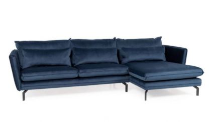 Elford Fabric Corner Sofa - Navy