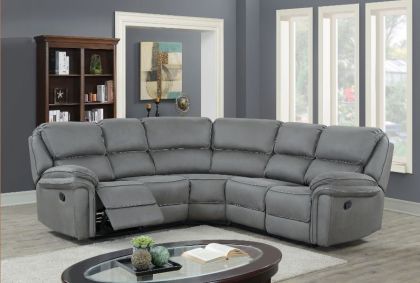 Elliot Fabric Corner Recliner Sofa 2C2 - Grey
