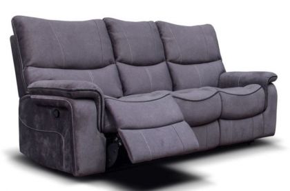Emilio Fabric 3 Seater Recliner Sofa - Dark Grey
