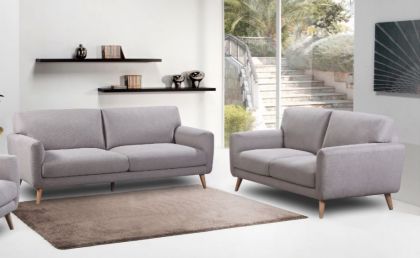 Enya Fabric 3+2 Suite - Grey