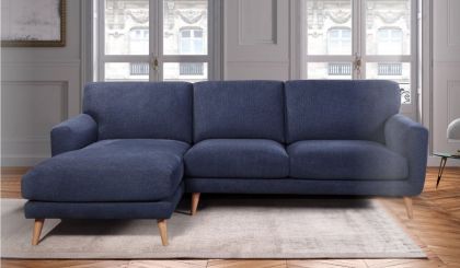 Enya 3 Seater with Chaise LHF - Navy