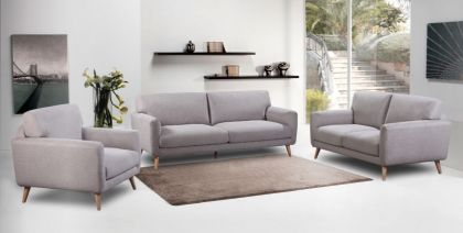 Enya Fabric 3+1+1 Suite - Grey