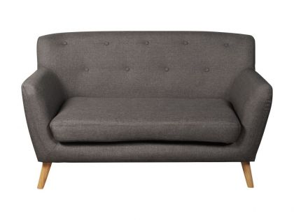 Eton Fabric 2 Seater Sofa - Dark Grey