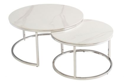Hanson Round Coffee Table Set - Italy Grey