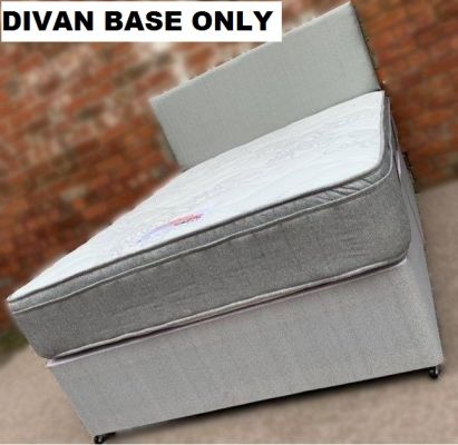HB Fabric Double Divan Base Grey BASE ONLY