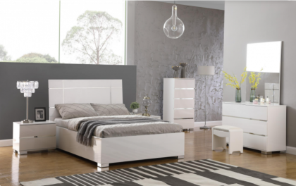 White gloss sales dressing table stool