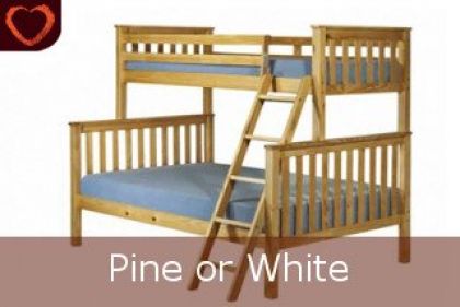Pine Triple Bunk Bed - Antique Natural