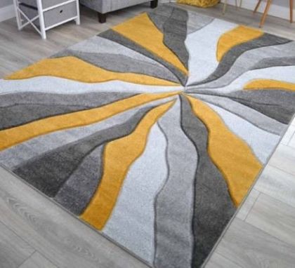 Hudson Splinter Rug 160x230 - Gold