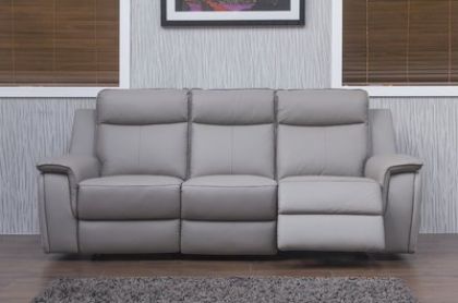 Infiniti Leather Modular Sofa 3 + 2 + 1 - Taupe Grey