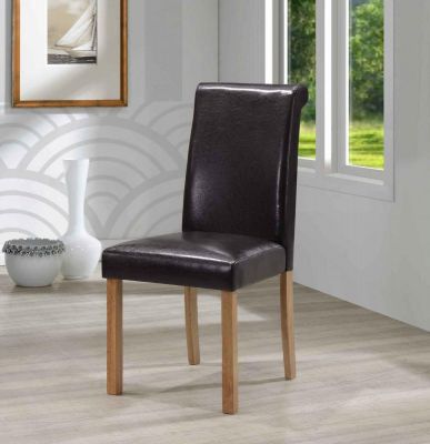 Jasper PU Solid Rubberwood Chair (Sold in 2s)