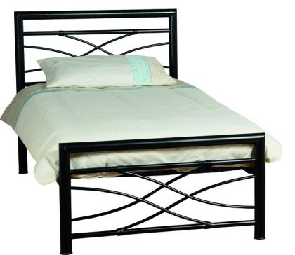 Kelly Metal Double Bed 4ft 6in - Black