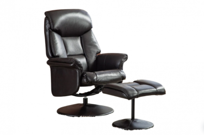 Kenmare Chair & Footstool - Black