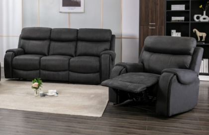 Kester Fabric Recliner Suite 3+1+1 - Slate
