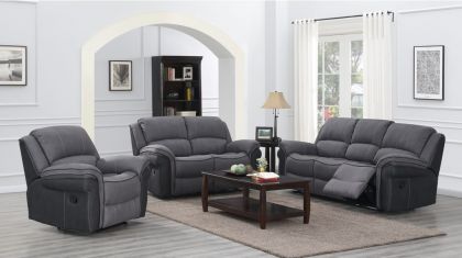 Kingston Fusion Recliner Suite 3+2+1 - Grey
