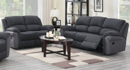 Kingston Fusion Recliner Suite 3+2 - Charcoal
