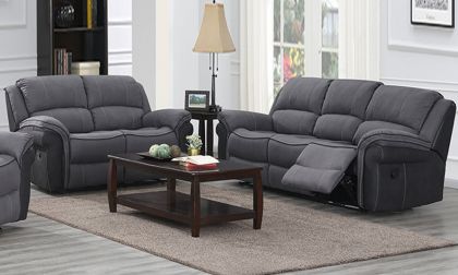 Kingston Fusion Recliner Suite 3+2 - Grey