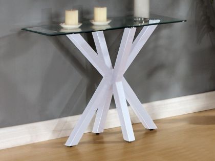 Langley Gloss Console Table White