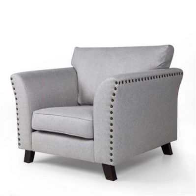 Linton Fabric 1 Seater Sofa - Grey