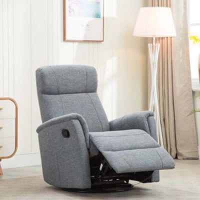 Marley Swivel Fabric Chair - Grey