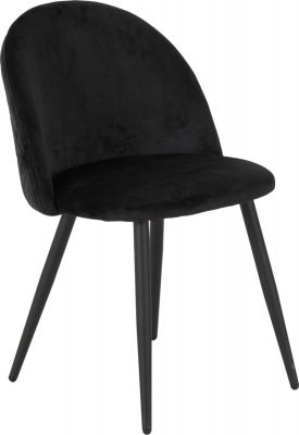 Marlow Dining Chair - Black Velvet (Sold in 4s)