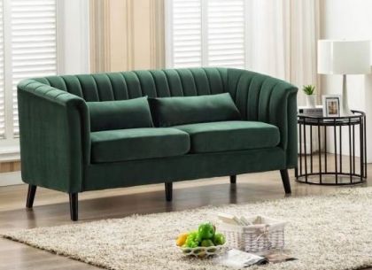 Meabh Plush Velvet Suite 3+2 - Green