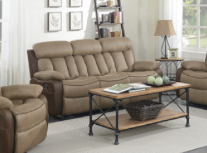 Merrion 3 Seater Recliner Suite - Sand & Chocolate