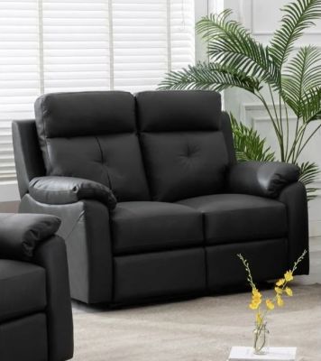 Milano Leather Recliner 2 Seater Sofa - Anthracite