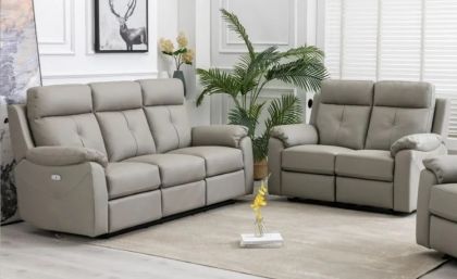 Milano Leather Recliner Suite 3+2 - Moon