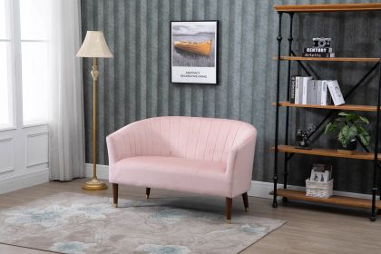 Nicole Velvet 2 Seater Sofa - Blush Pink
