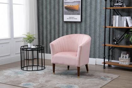 Nicole Velvet Chair - Blush Pink