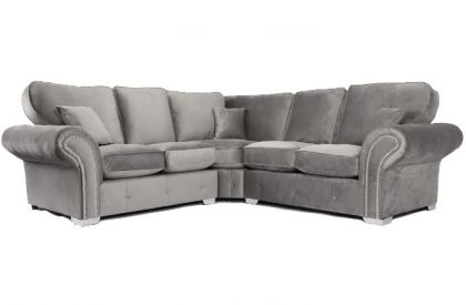 Oakland Fabric Corner Sofa 2c2 - Plush Grey