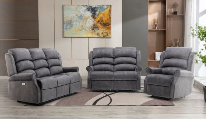 Penrith Fabric Recliner 3+1+1 Suite - Grey