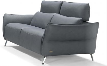 Perlini Leather 2 Seater Sofa - Cobalto