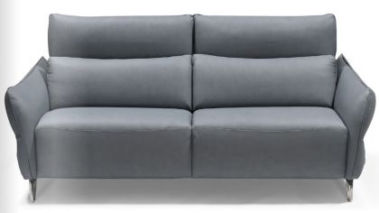Perlini Leather 3 Seater Sofa - Cobalto