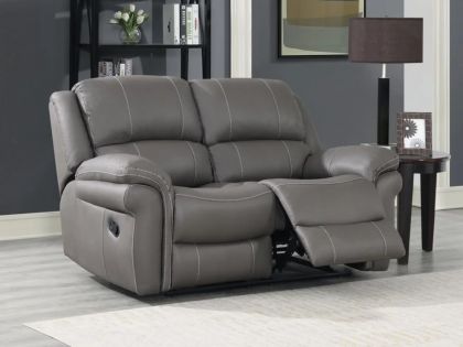 Exeter Fabric Recliner 2 Seater Sofa - Pewter