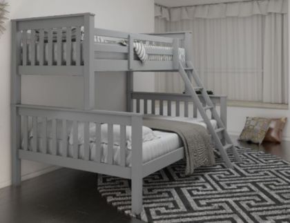 Pine Triple Bunk Bed - Grey