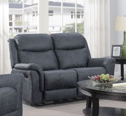 Portland Fabric Recliner 2 Seater Sofa - Slate Grey