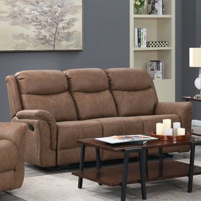 Portland Fabric Recliner 3 Seater Sofa - Dark Taupe