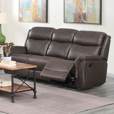 Portland Fabric Recliner 3 Seater Sofa - Rustic Brown