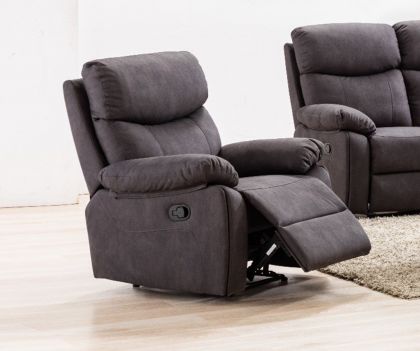 Prescot Fabric Recliner Chair - Grey