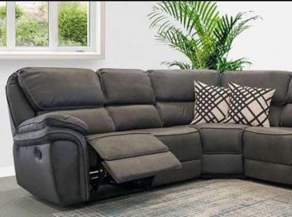 Preston Fabric Recliner Corner Sofa 2c1 - Slate