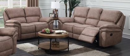 Preston Fabric Recliner Suite 3+2 - Sand