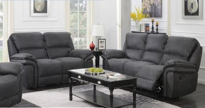 Preston Fabric Recliner Suite 3+2 - Slate