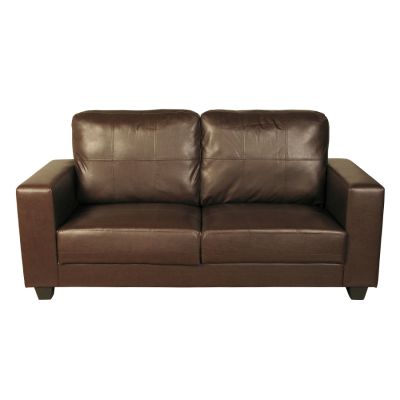 Queensbury Faux Leather Suite 3+2+1 - Brown